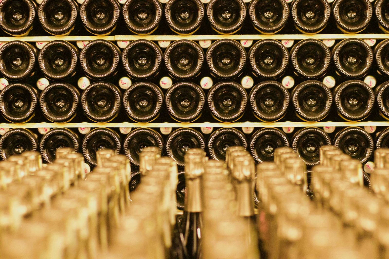 Franciacorta: bottiglie di metodo classico in affinamento